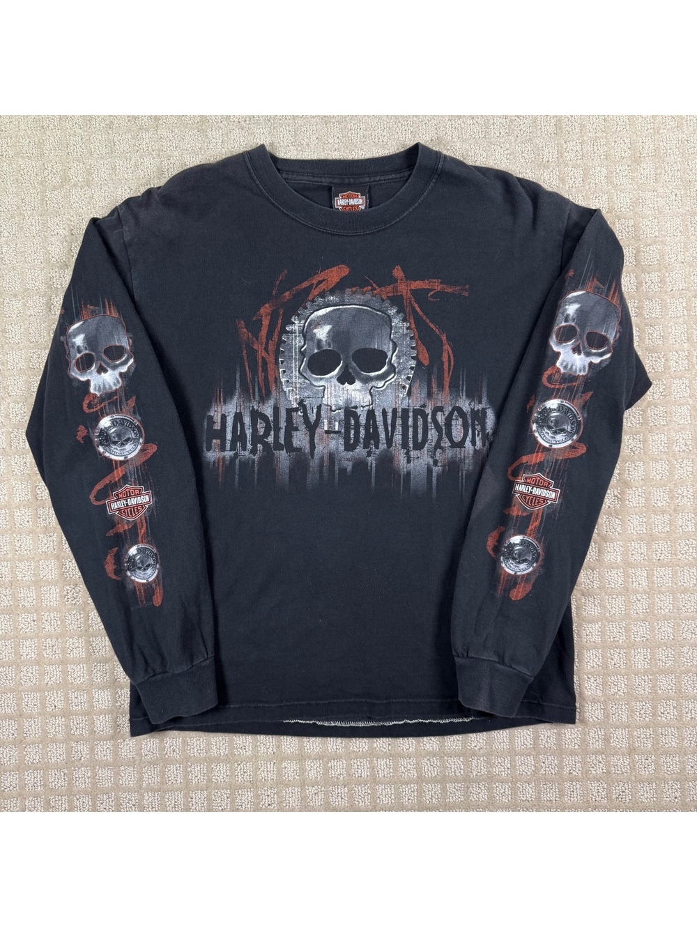 Harley-Davidson Niagara Falls Skull long sleeve T-shirt M